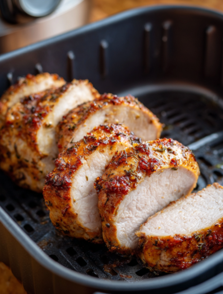 Air Fryer Apple Cider Pork Tenderloin