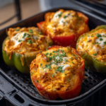 Air Fryer Buffalo Chicken Stuffed Peppers