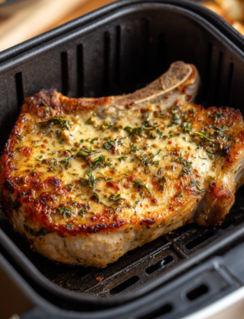 Air Fryer Creamy Tuscan Pork Chops