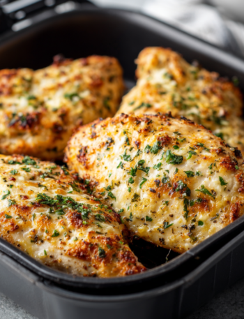 Air Fryer Garlic Butter Pecorino Chicken