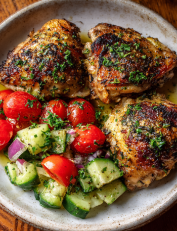 Air Fryer Greek Chicken Thighs