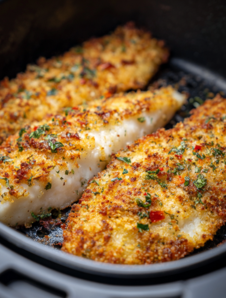 Air Fryer Panko Crusted Tilapia