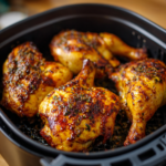 Air Fryer Roasted Garlic Hot Honey Chicken