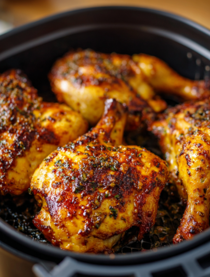 Air Fryer Roasted Garlic Hot Honey Chicken