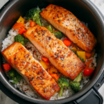 Air Fryer Salmon Rice Bowls