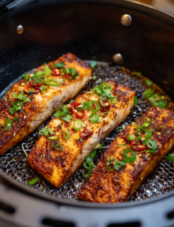 Air Fryer Spicy Asian Salmon