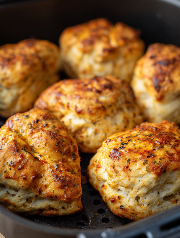 Air Fryer Spicy Honey Butter Chicken Biscuits