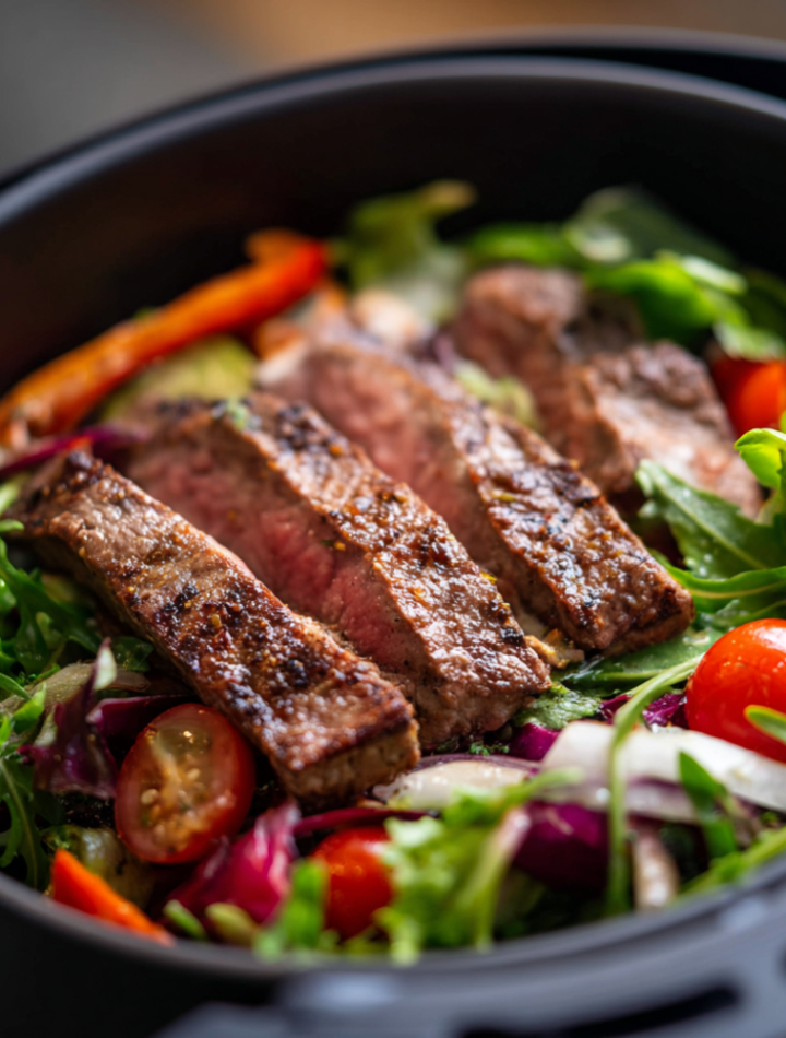 Air Fryer Steak Salad Bowls