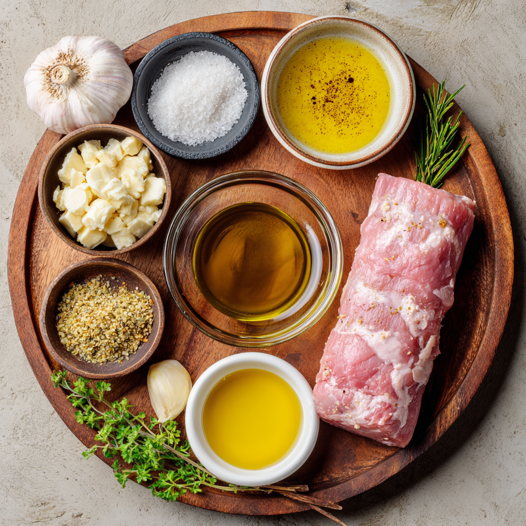 Air Fryer Maple Garlic Pork Tenderloin ingredients