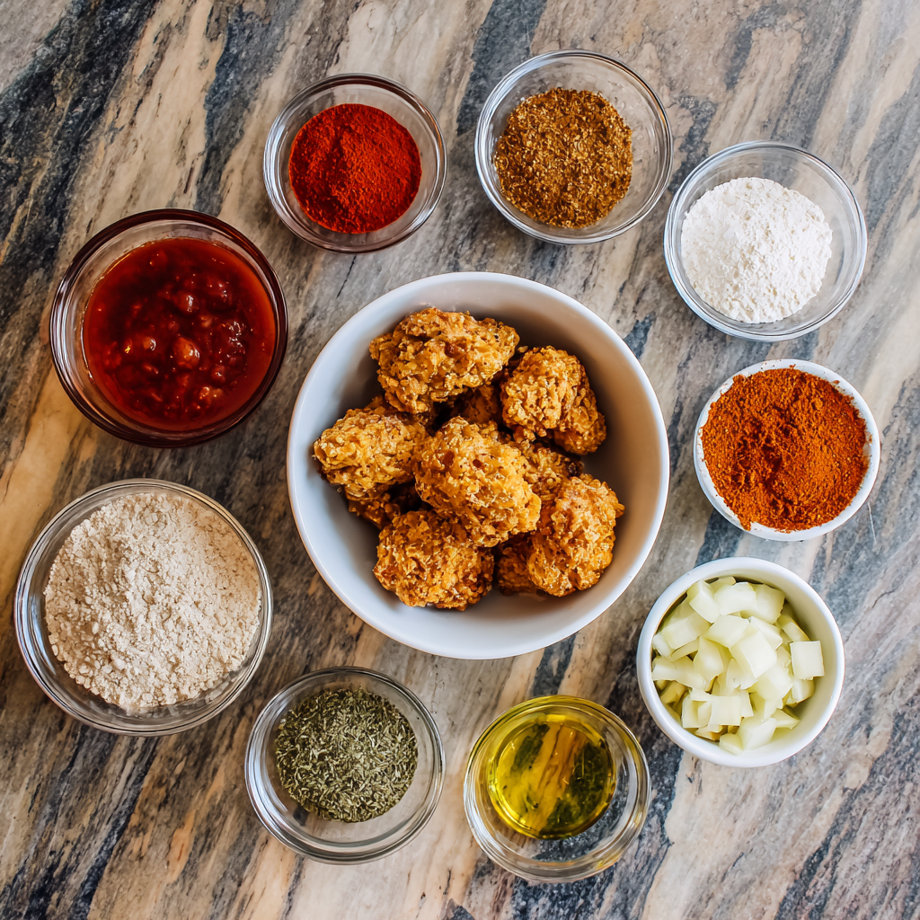 Air Fryer Nashville Hot Chicken Nuggets ingredients