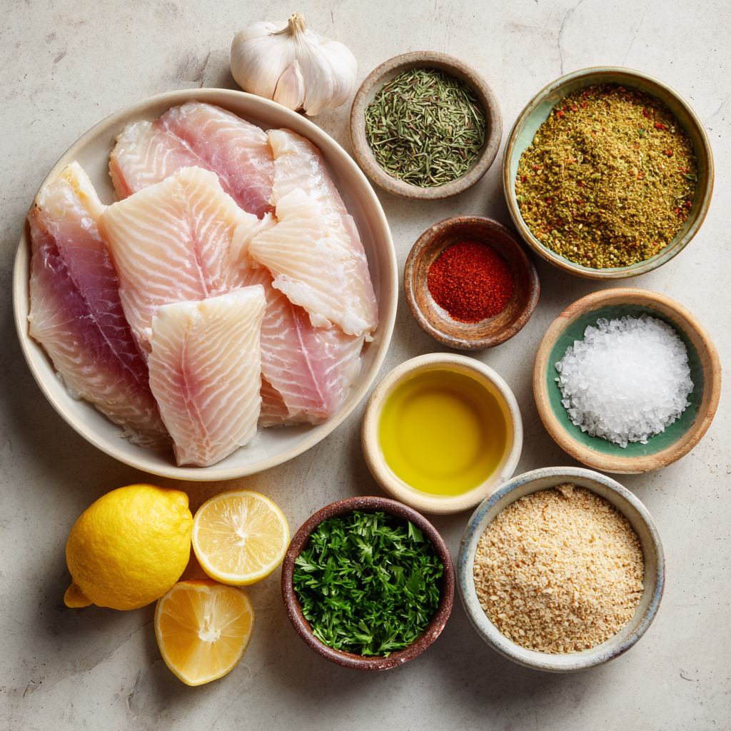Air Fryer Lemon Herb Tilapia ingredients