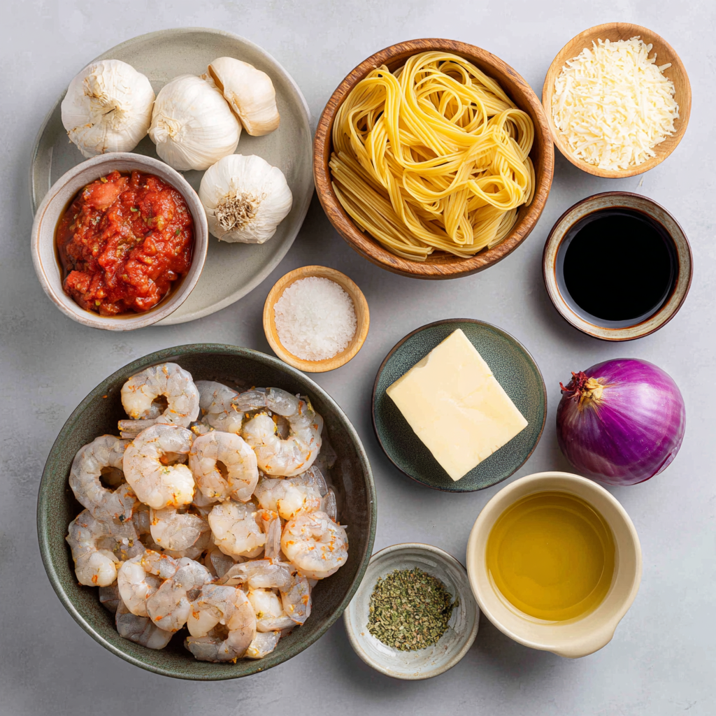 Air Fryer Marry Me Shrimp Pasta ingredients