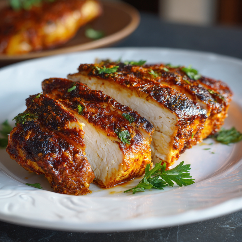 Air Fryer Harissa Roasted Chicken Breast instructions