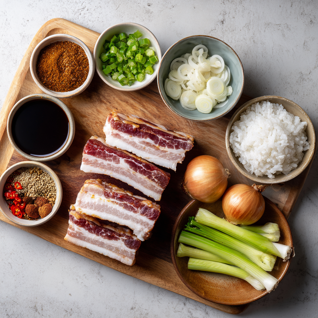 Air Fryer Five-Spice Pork Belly ingredients