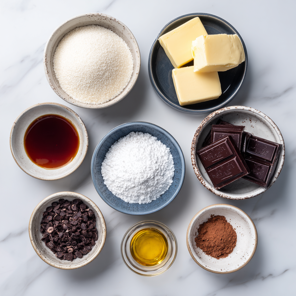 Air Fryer Chocolate Lava Cake ingredients