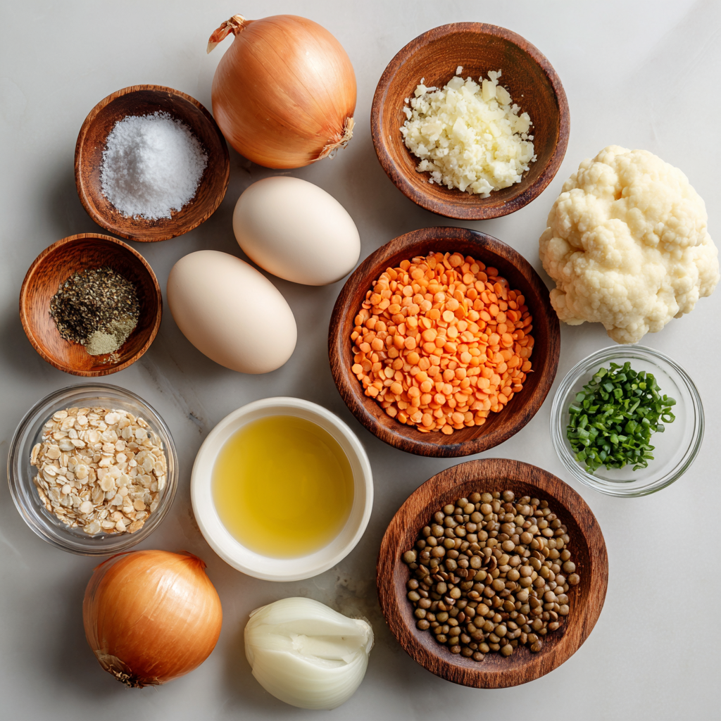 Air Fryer Vegan Lentil Shepherd’s Pie ingredients