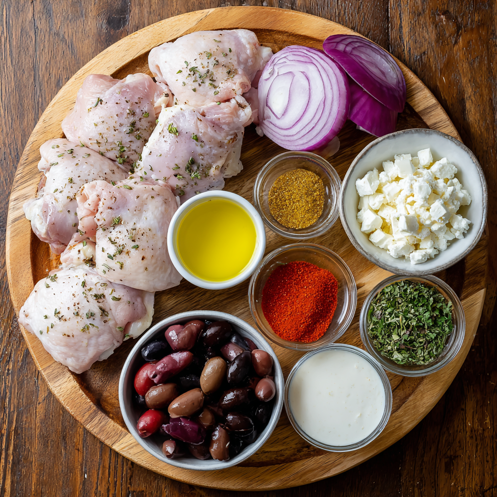 Air Fryer Greek Chicken Thighs ingredients