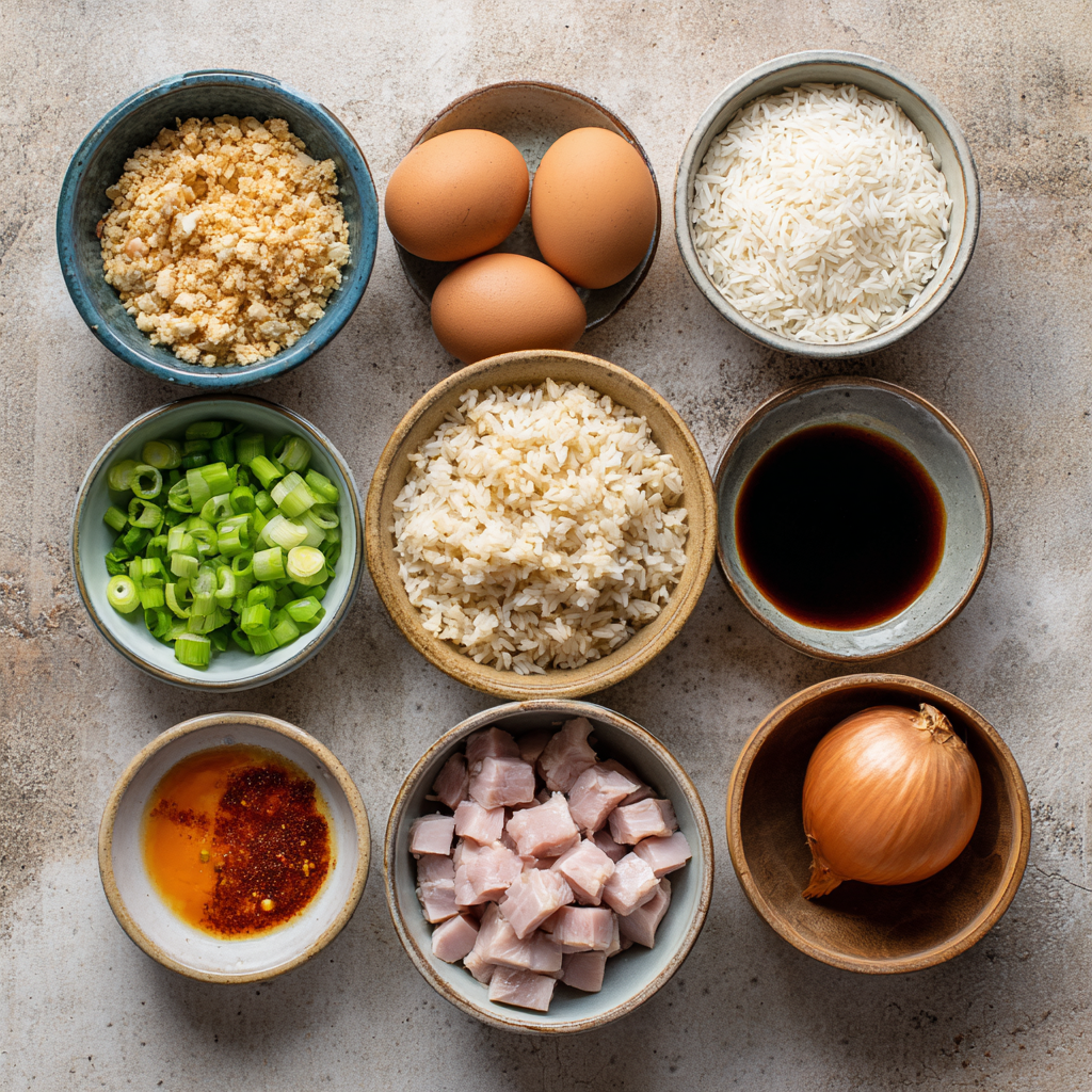 Air Fryer Pork Fried Rice ingredients