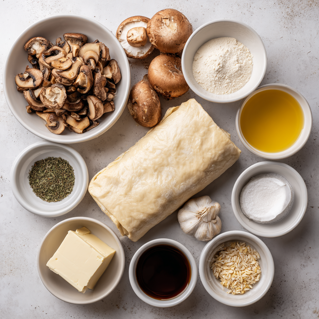 Air Fryer Vegan Mushroom Wellington ingredients