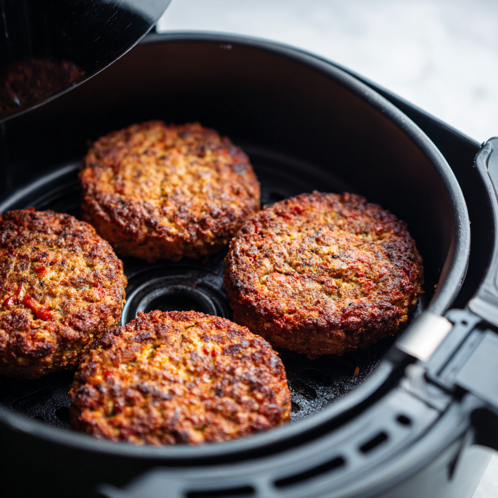 Ingredients in making Air Fryer Vegan Cheeseburgers
