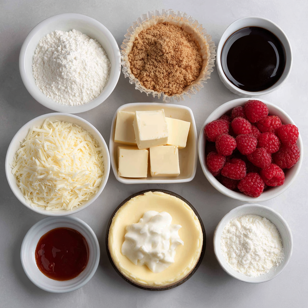 Ingredients of Air Fryer Mini New York Cheesecakes