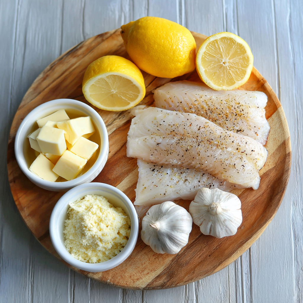 Ingredients of Air Fryer Lemon Butter Garlic Tilapia