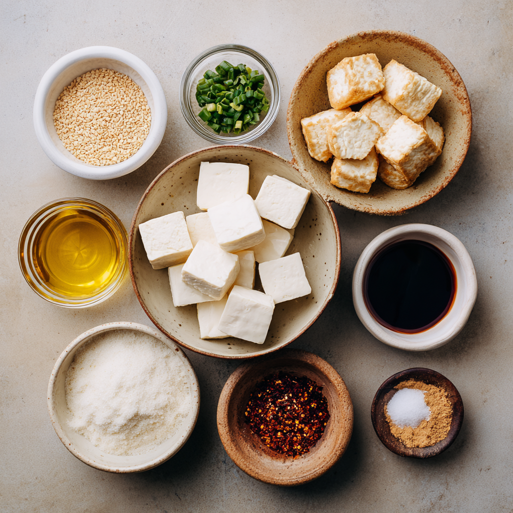 Air Fryer Vegan Korean BBQ Tofu ingredients
