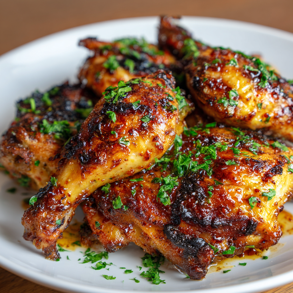 HOw to make Air Fryer Roasted Garlic Hot Honey Chicken