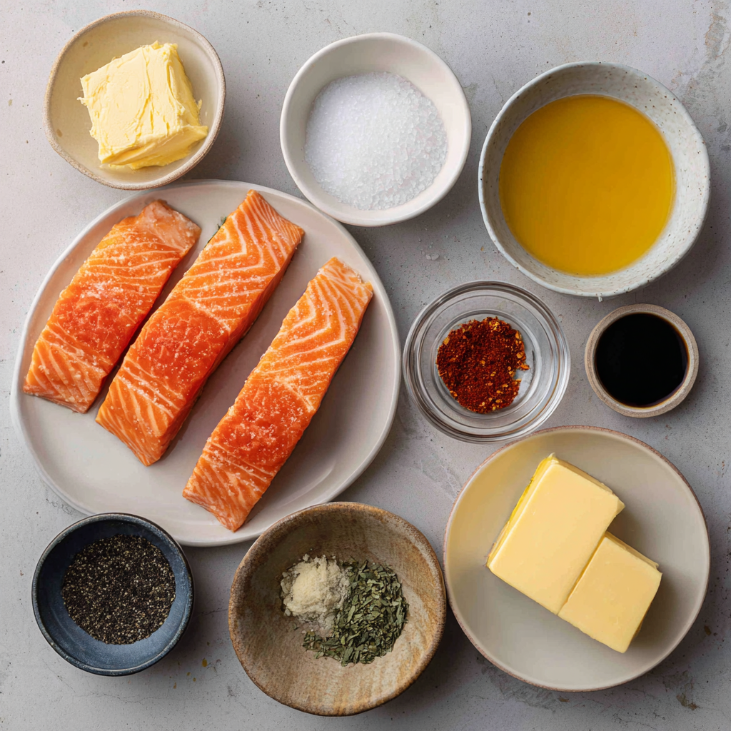 Air Fryer Miso Butter Salmon ingredients