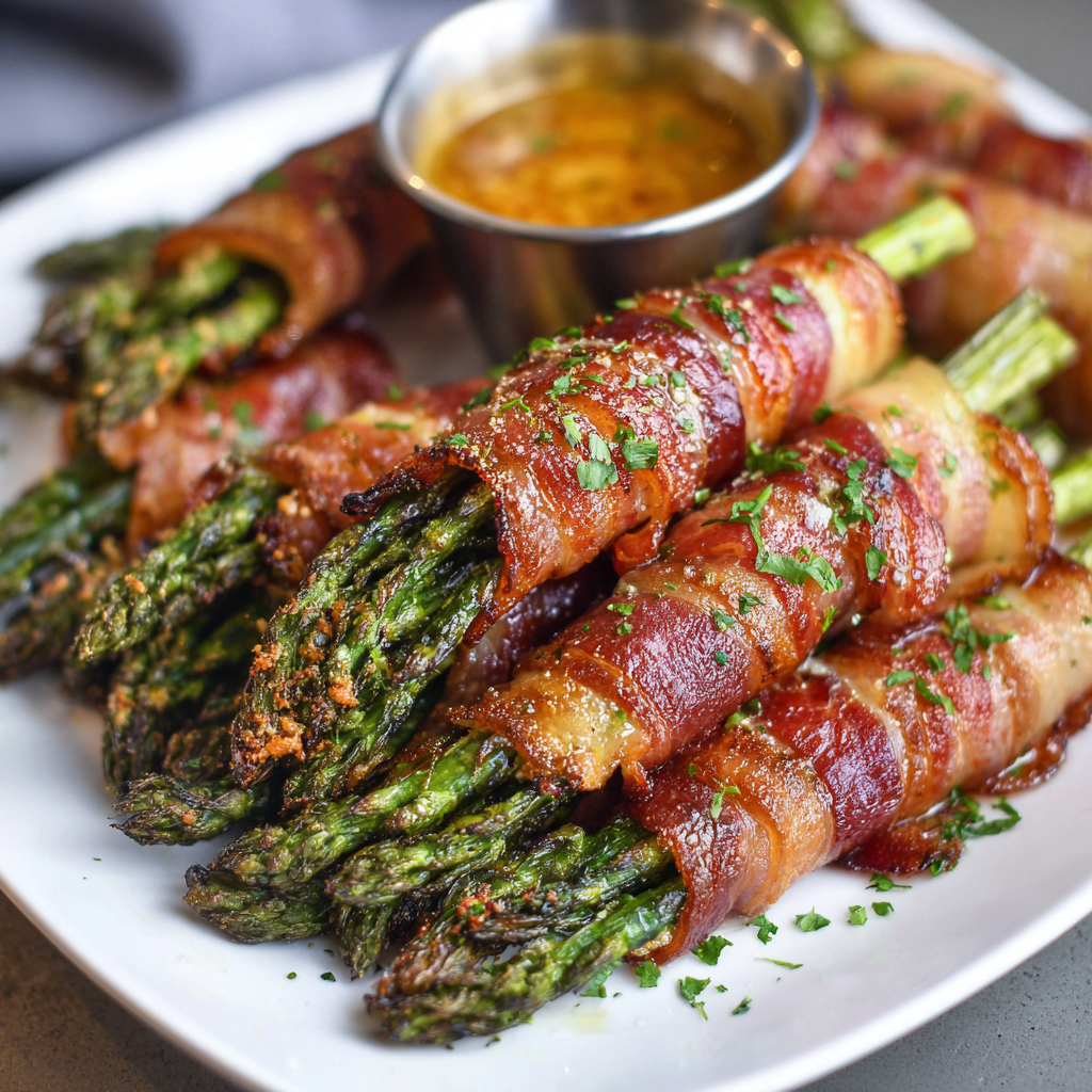 Air Fryer Bacon-Wrapped Asparagus instructions