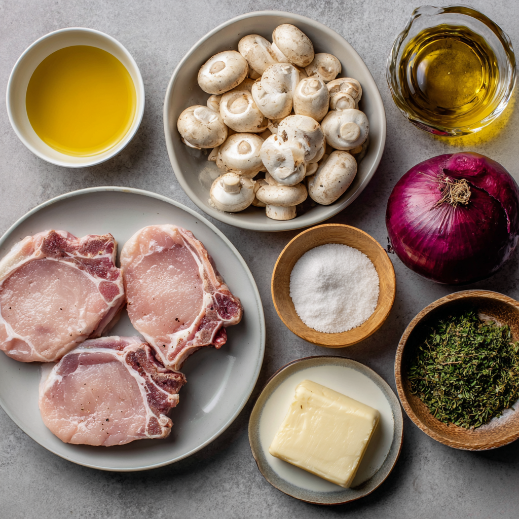 Air Fryer Creamy Tuscan Pork Chops ingredients