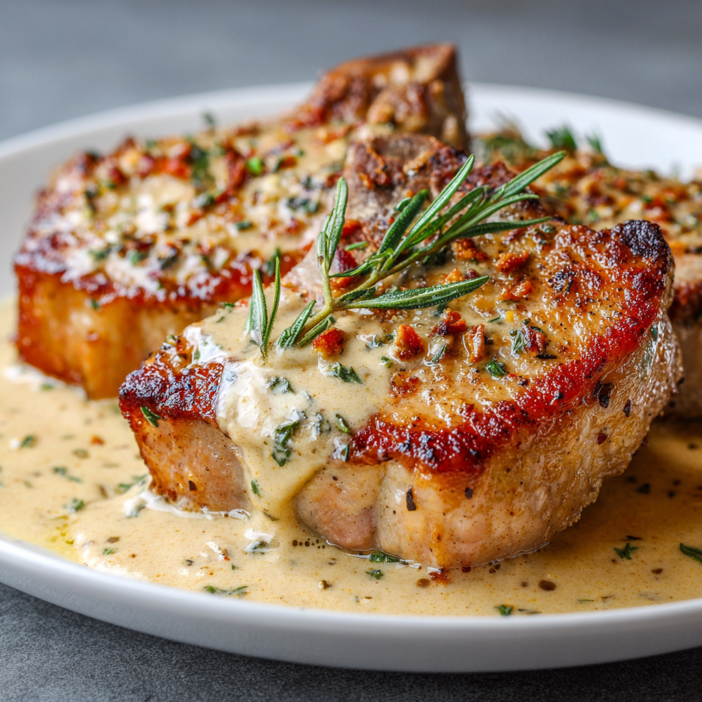 How to make Air Fryer Creamy Tuscan Pork Chops