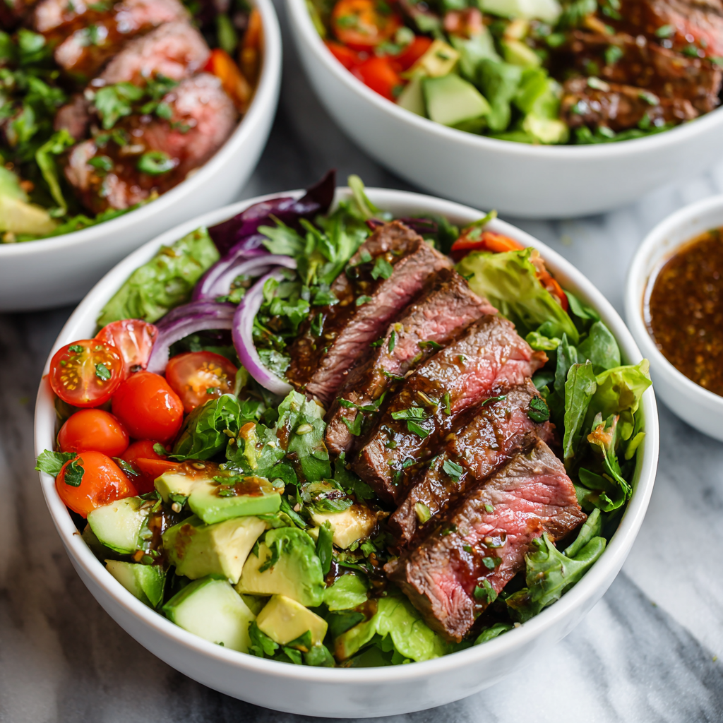 How to make Air Fryer Steak Salad Bowls 