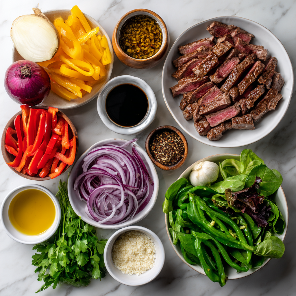 Air Fryer Steak Salad Bowls ingredients