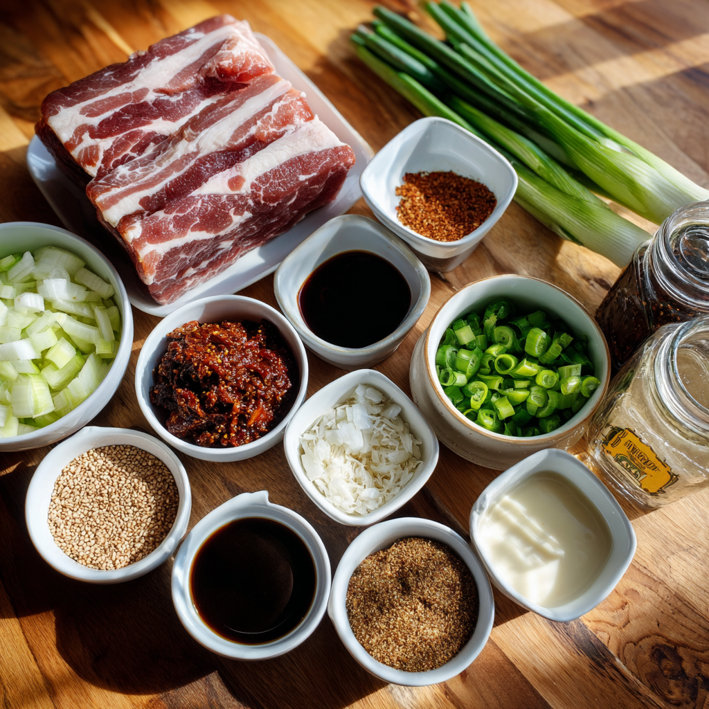 Air Fryer Korean BBQ Pork ingredients