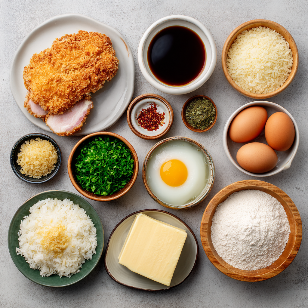 Air Fryer Tonkatsu ingredients