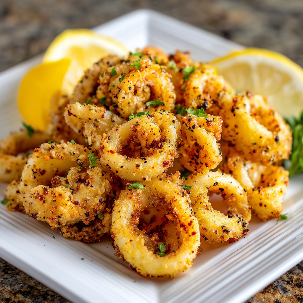 how to make Air Fryer Lemon Pepper Calamari
