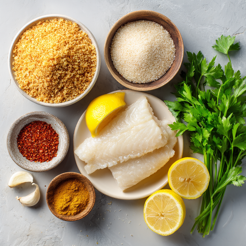 Air Fryer Panko Crusted Tilapia ingredients