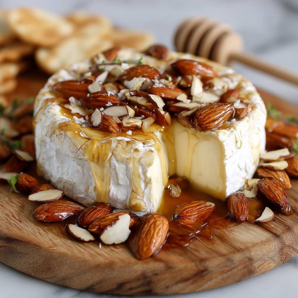 Air Fryer Brie with Honey & Almonds