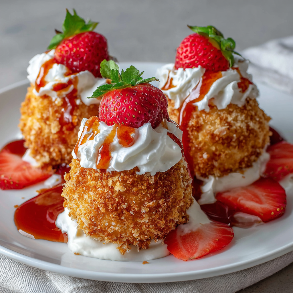 Air Fryer Strawberry Shortcake Bites