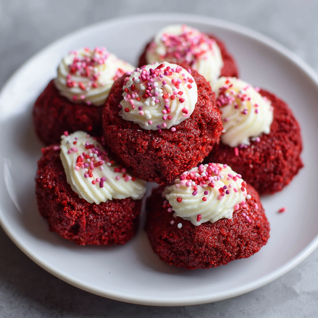 Air Fryer Red Velvet Cake Bites