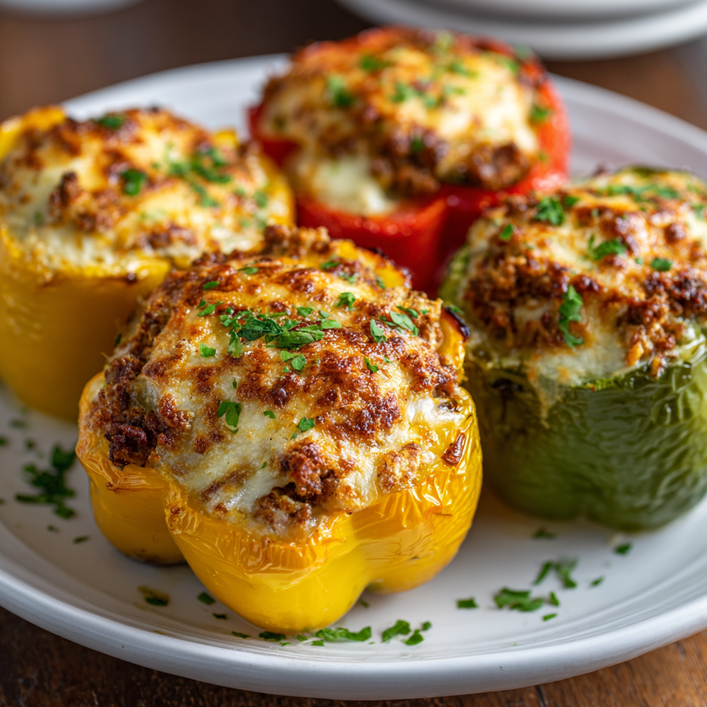 Air Fryer Shepherd’s Pie Stuffed Peppers