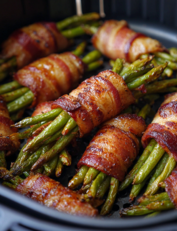 Air Fryer Bacon-Wrapped Green Bean Bundles