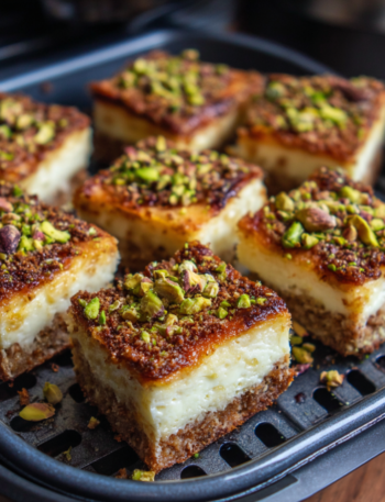 Air Fryer Baklava Cheesecake Bars