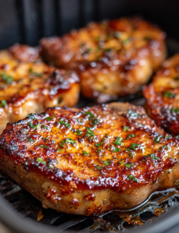 Air Fryer Brown Sugar Garlic Pork Chops