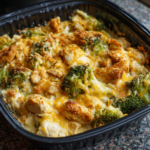 Air Fryer Cheesy Broccoli Chicken Casserole