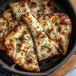 Air Fryer Cheesy Garlic Chicken Flatbread