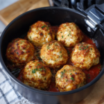 Air Fryer Chicken Parmesan Meatballs
