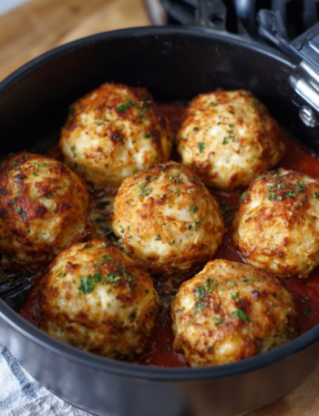 Air Fryer Chicken Parmesan Meatballs