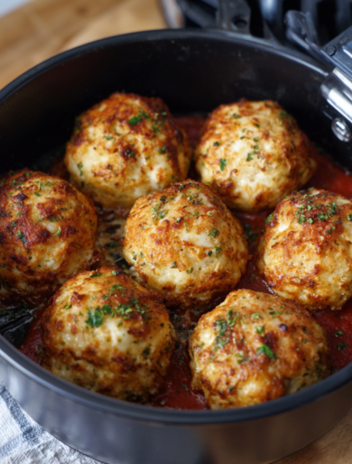 Air Fryer Chicken Parmesan Meatballs
